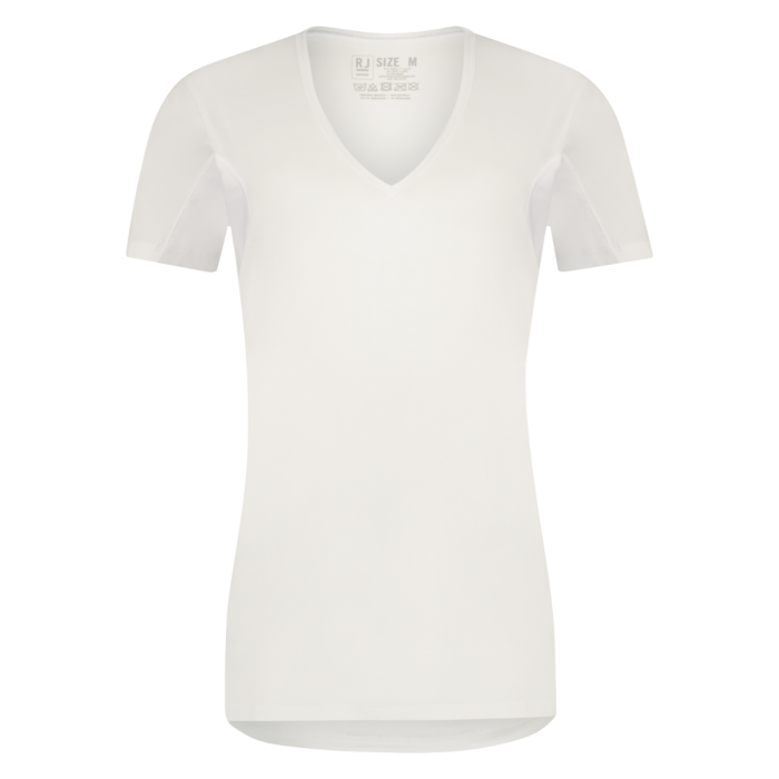 RJ Sweatproof Bergen Heren T-Shirt Deep-V White